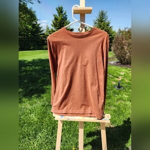 Rustic orange long-sleeve shirt by George size small.
